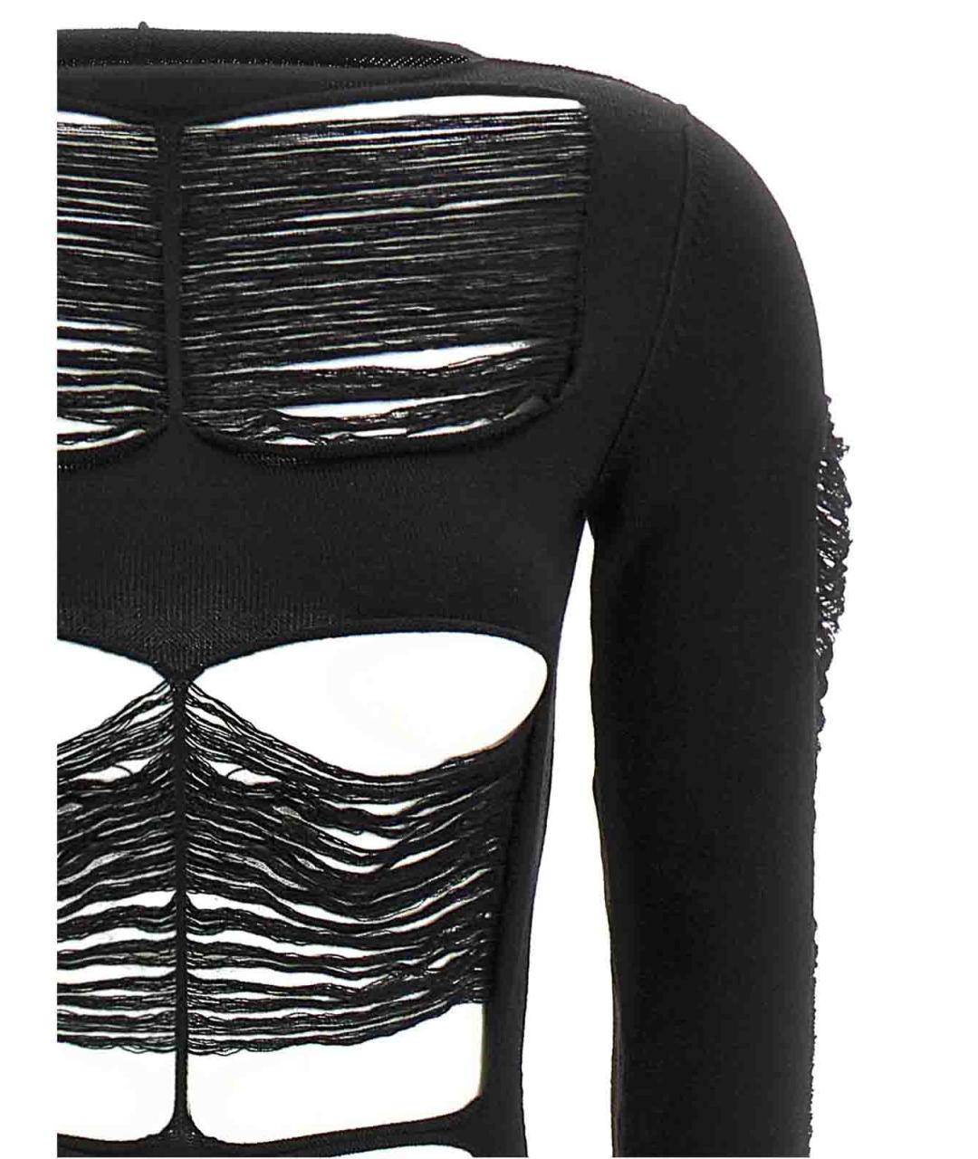 RICK OWENS Черное шерстяное вечернее платье, фото 3