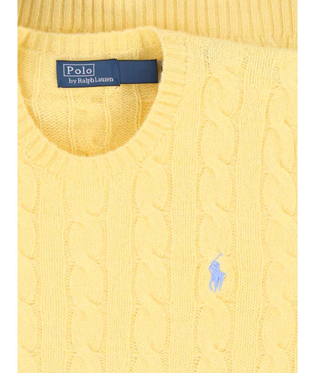 POLO RALPH LAUREN Желтый шерстяной джемпер / свитер, фото 3