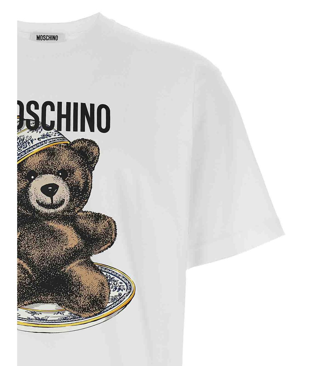 MOSCHINO Мульти хлопковая футболка, фото 3