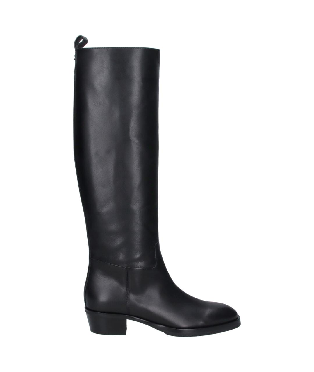 JIMMY CHOO Черные кожаные сапоги, фото 1