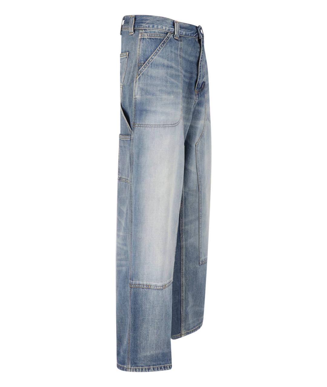 CARHARTT WIP Голубые хлопковые прямые джинсы, фото 3