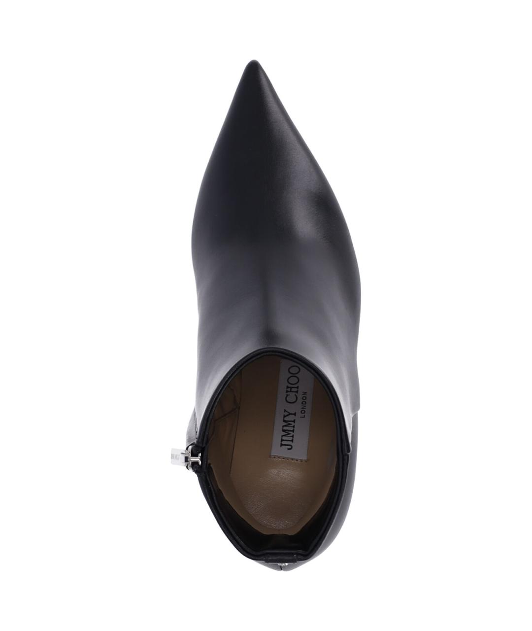 JIMMY CHOO Черные кожаные ботильоны, фото 5