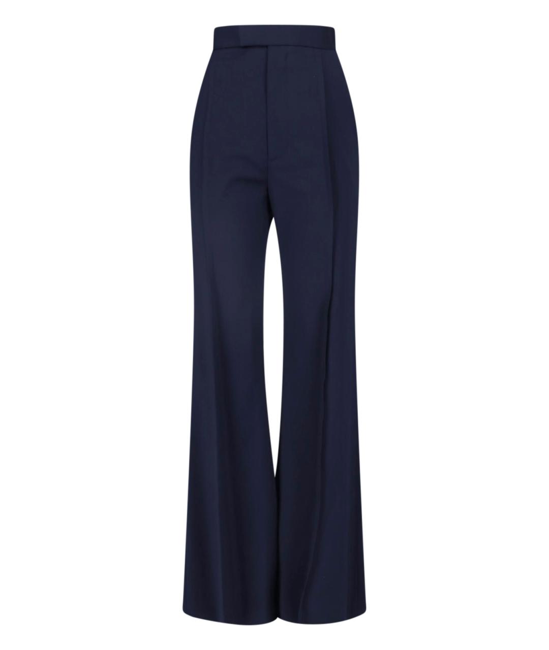 VIVIENNE WESTWOOD Синие шерстяные прямые брюки, фото 1