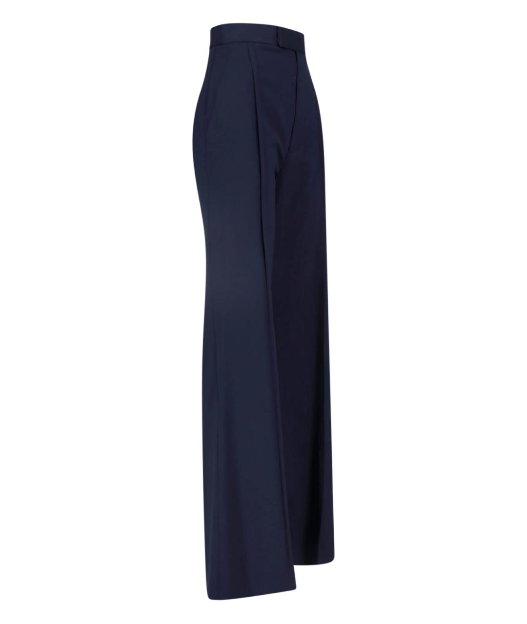 VIVIENNE WESTWOOD Синие шерстяные прямые брюки, фото 3