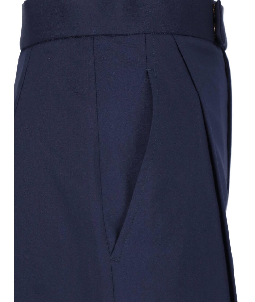 VIVIENNE WESTWOOD Синие шерстяные прямые брюки, фото 4