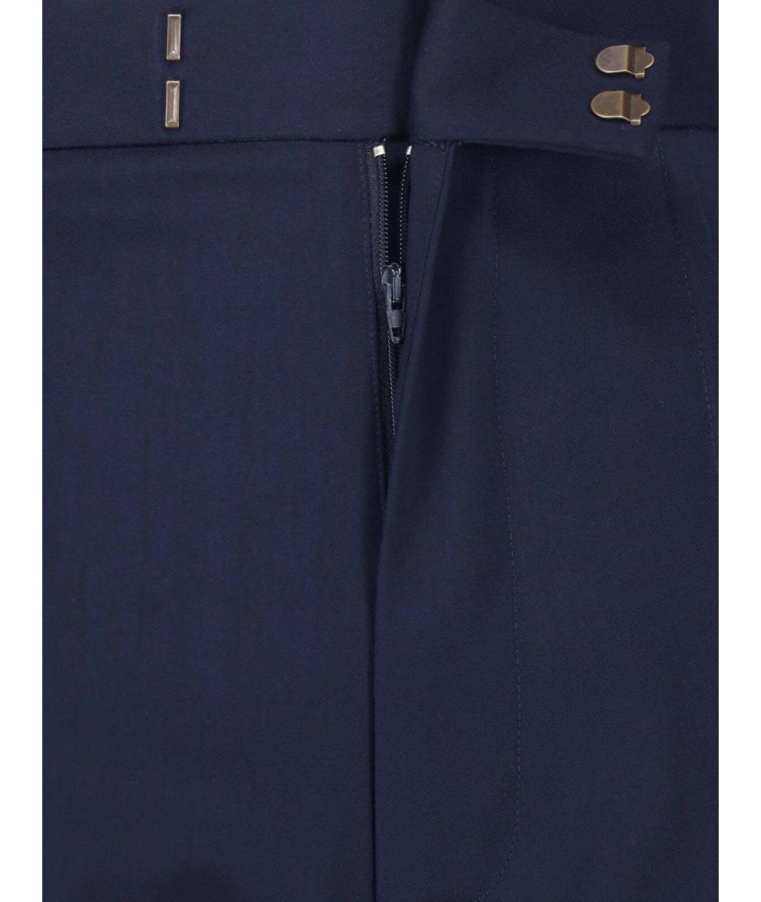VIVIENNE WESTWOOD Синие шерстяные прямые брюки, фото 5