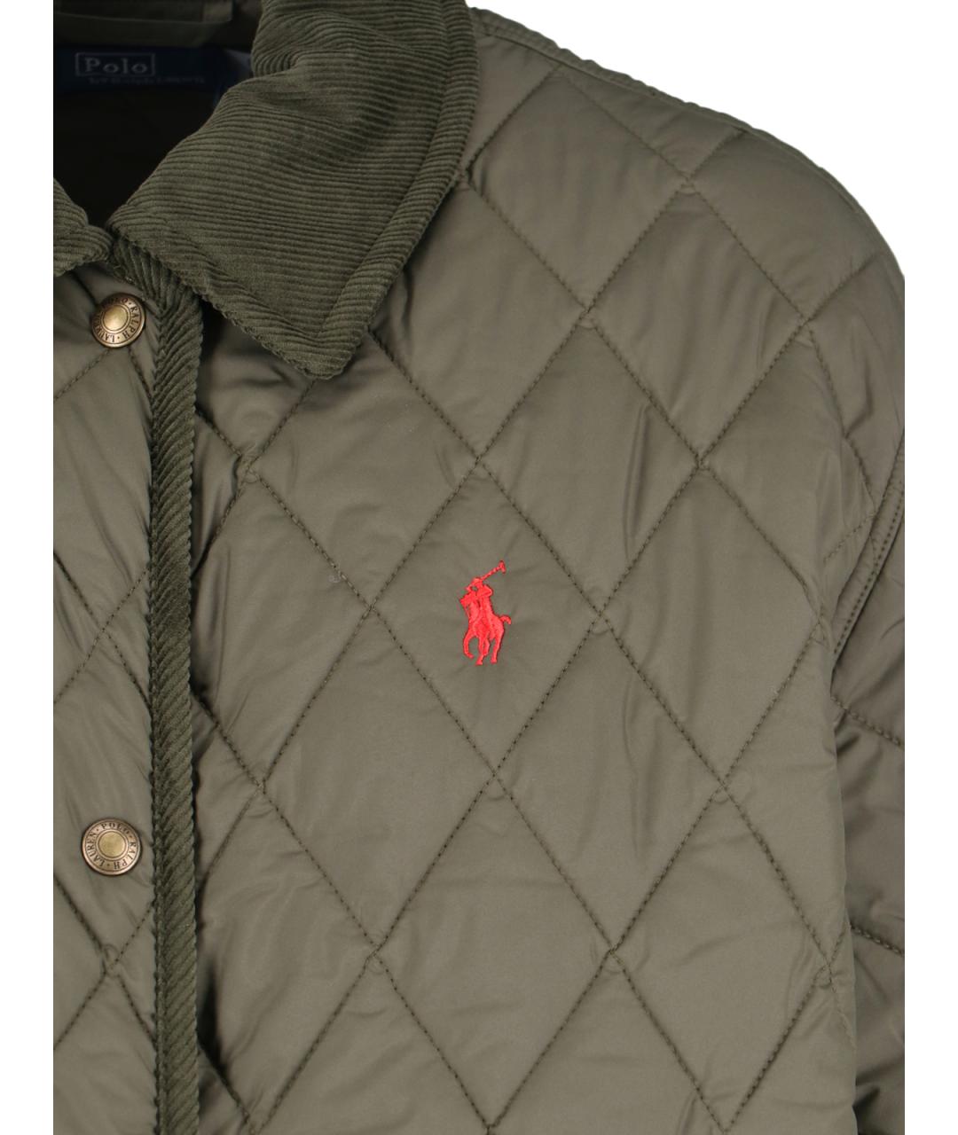 POLO RALPH LAUREN Зеленое полиэстеровое пальто, фото 3