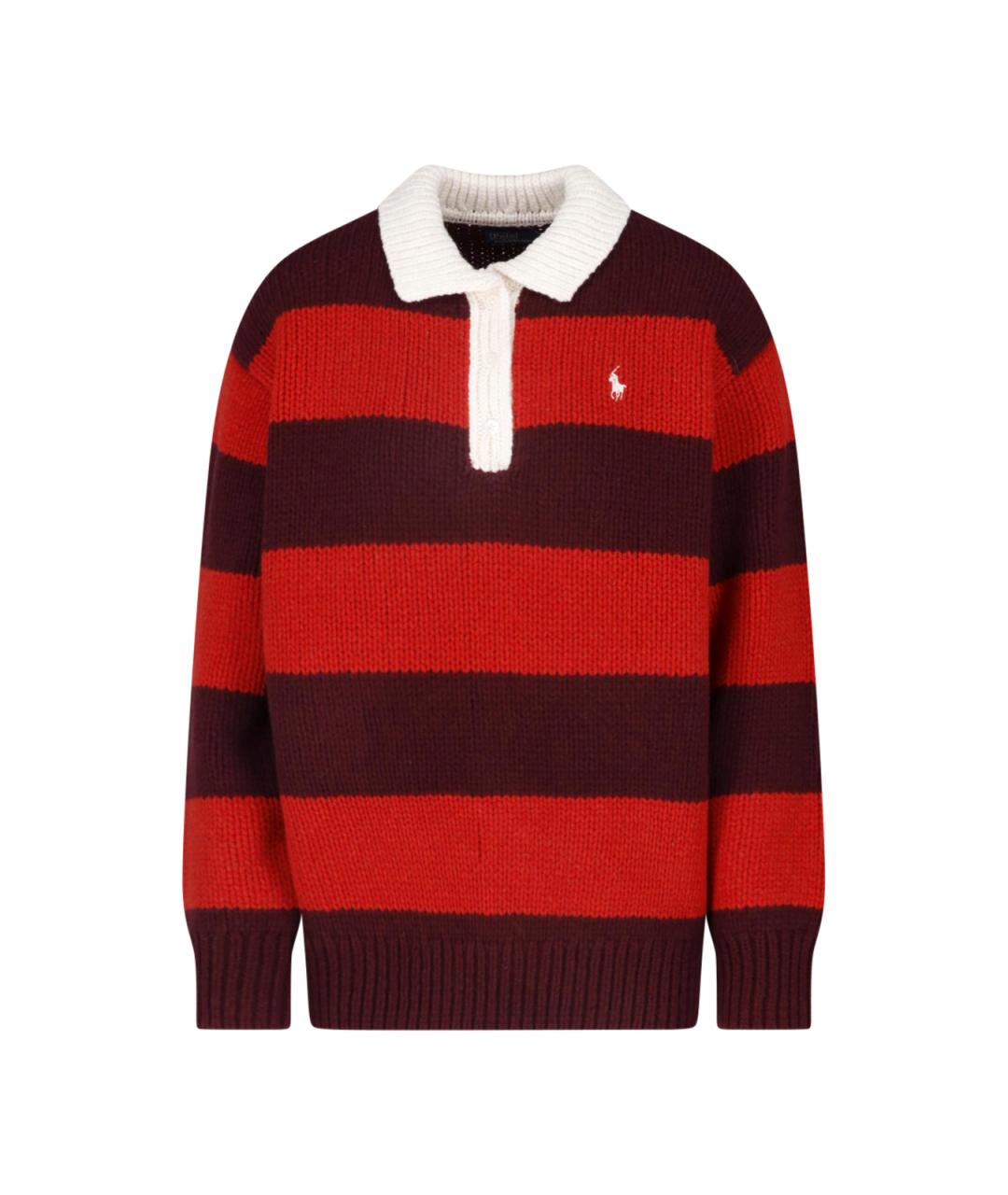 POLO RALPH LAUREN Красный шерстяной джемпер / свитер, фото 1