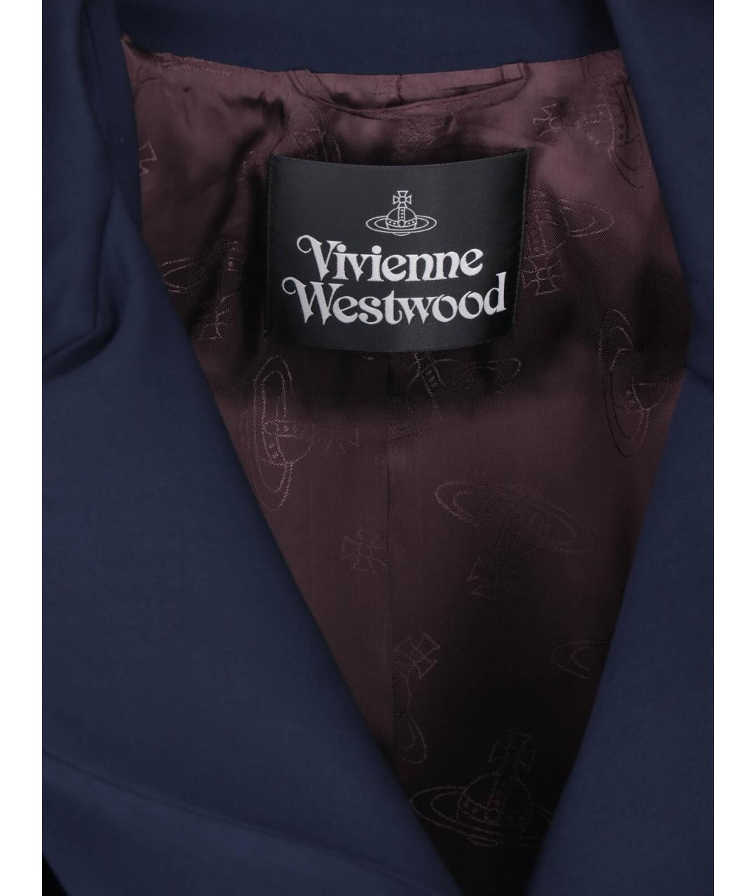VIVIENNE WESTWOOD Синий шерстяной жакет/пиджак, фото 5