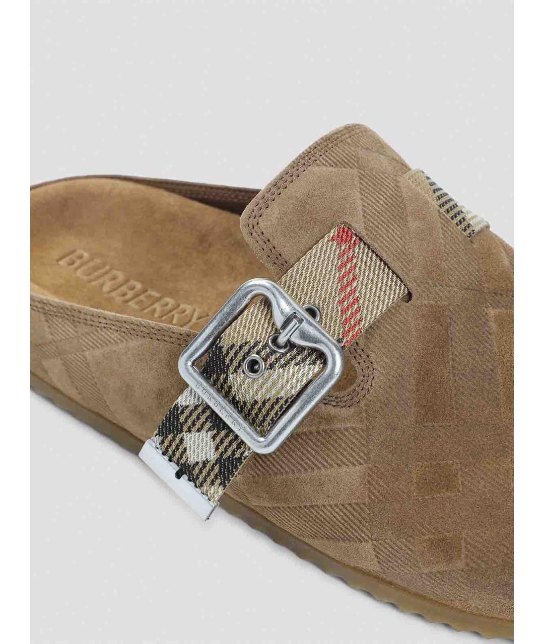 BURBERRY Коричневые замшевые лоферы, фото 4