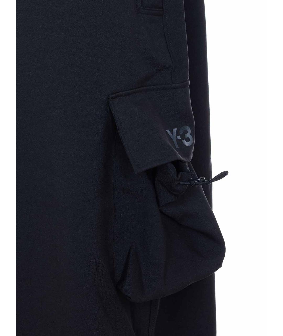 Y-3 Черные полиэстеровые повседневные брюки, фото 3