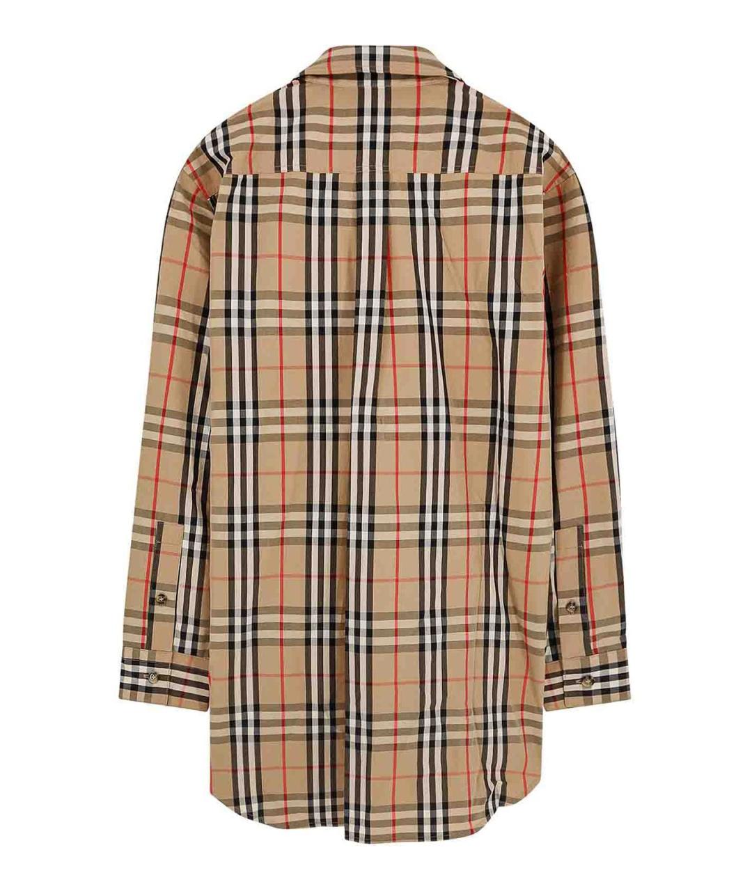 BURBERRY Бежевая хлопковая рубашка, фото 2