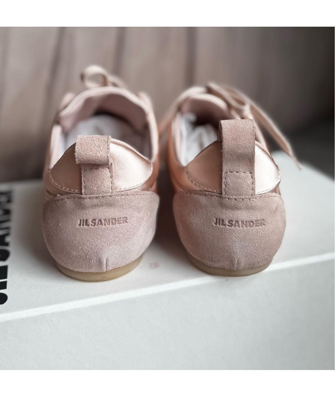 JIL SANDER Розовые текстильные кеды, фото 6