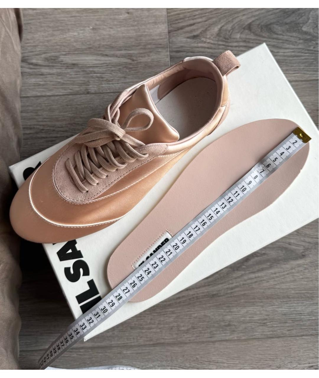 JIL SANDER Розовые текстильные кеды, фото 5