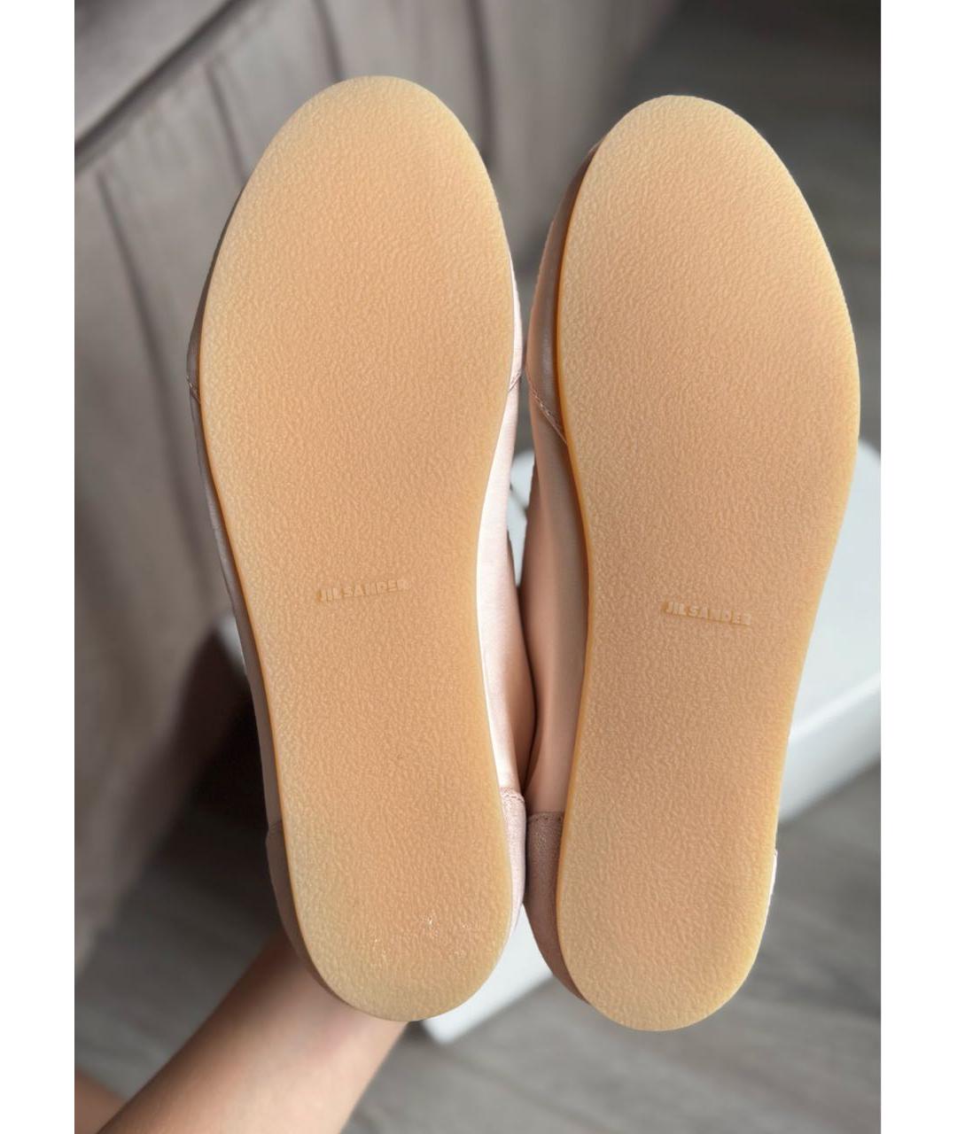 JIL SANDER Розовые текстильные кеды, фото 7
