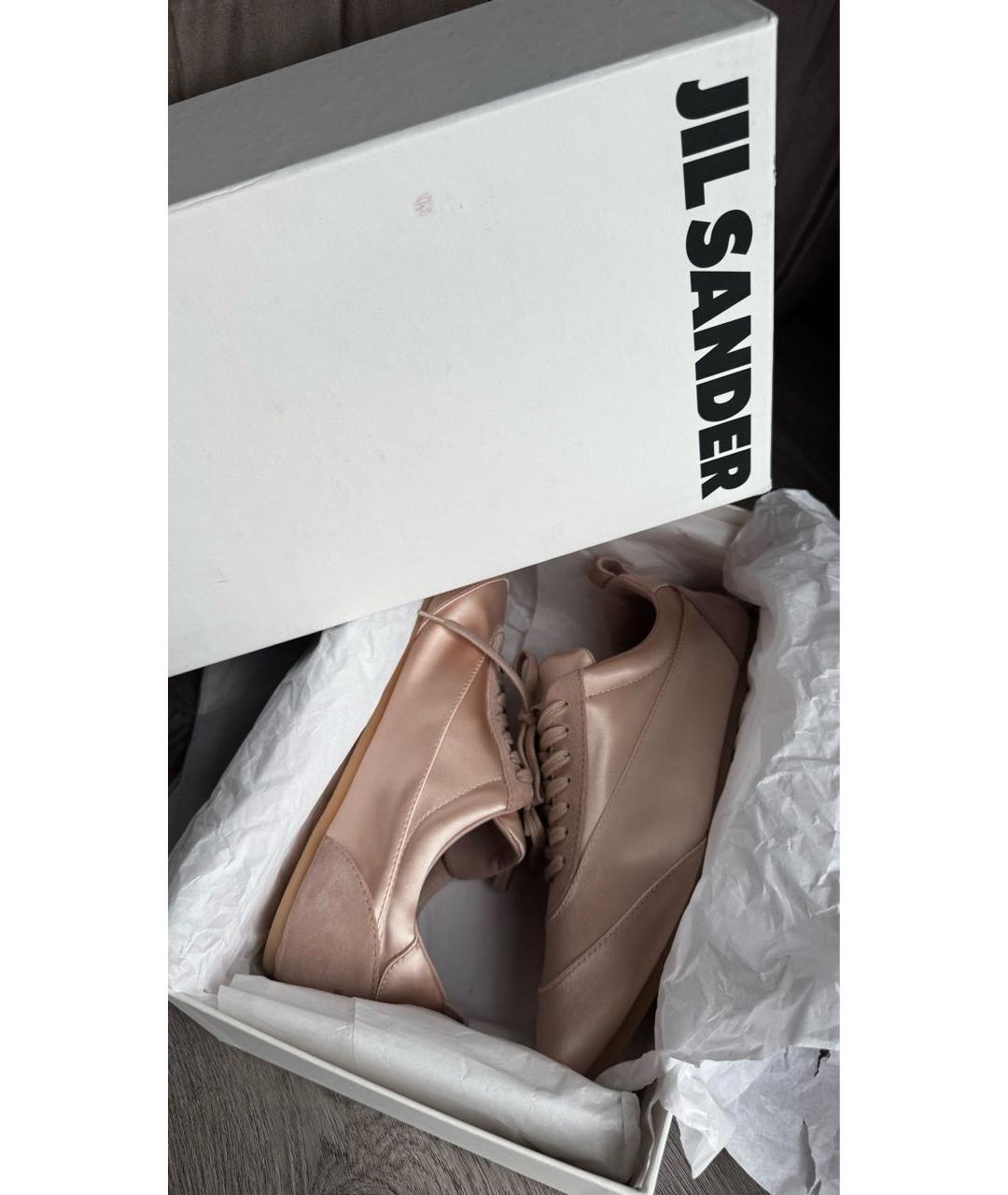 JIL SANDER Розовые текстильные кеды, фото 8