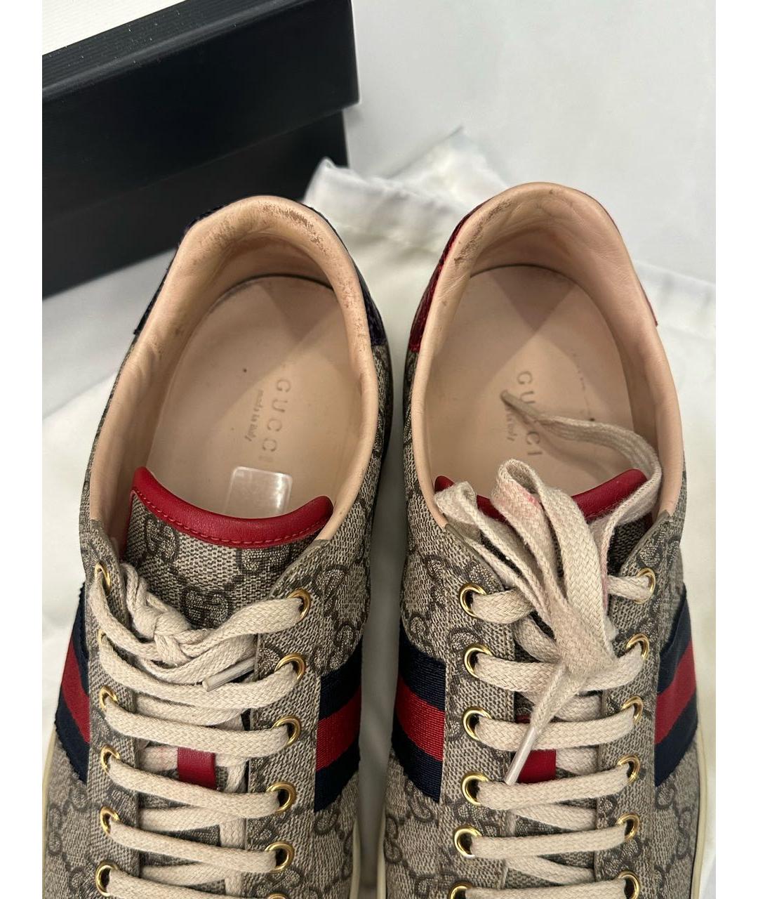GUCCI Бежевые кеды, фото 2