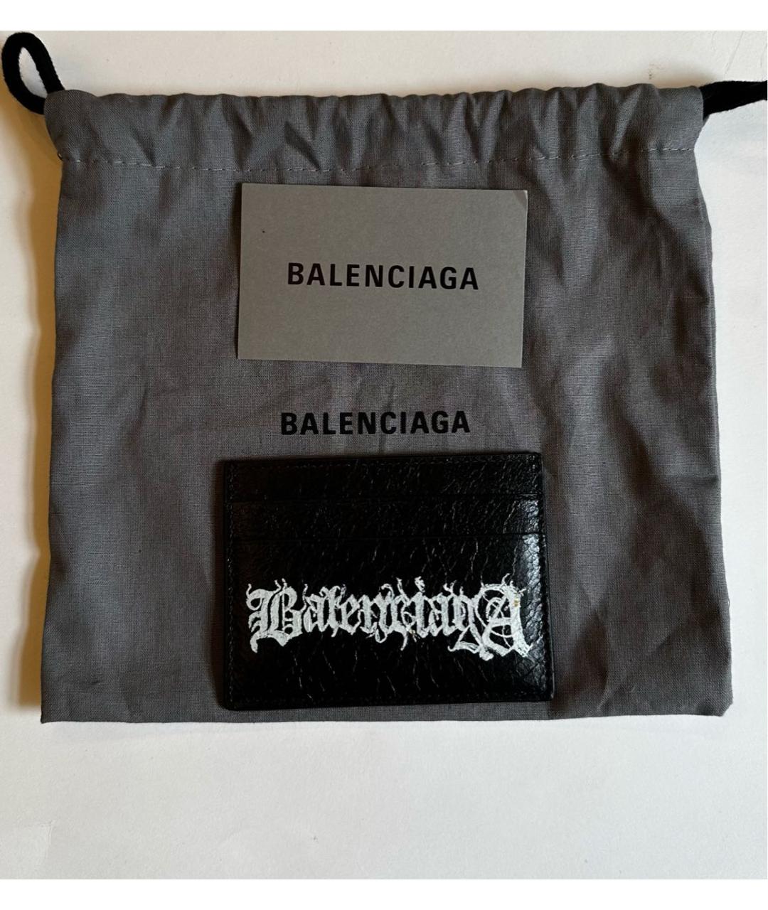BALENCIAGA Черный кожаный кардхолдер, фото 6