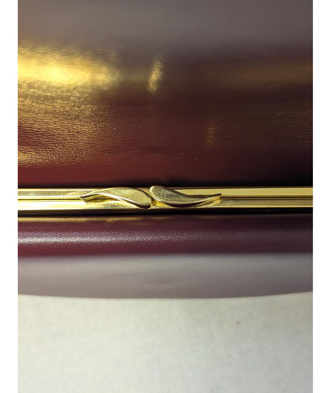 CARTIER Бордовый кожаный кошелек, фото 6