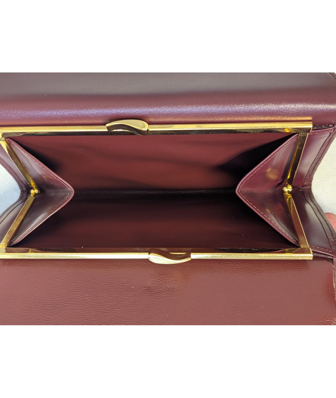 CARTIER Бордовый кожаный кошелек, фото 5