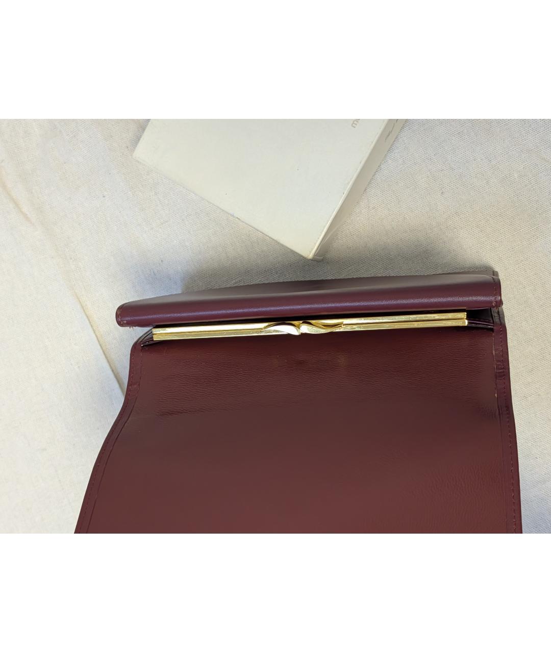 CARTIER Бордовый кожаный кошелек, фото 4