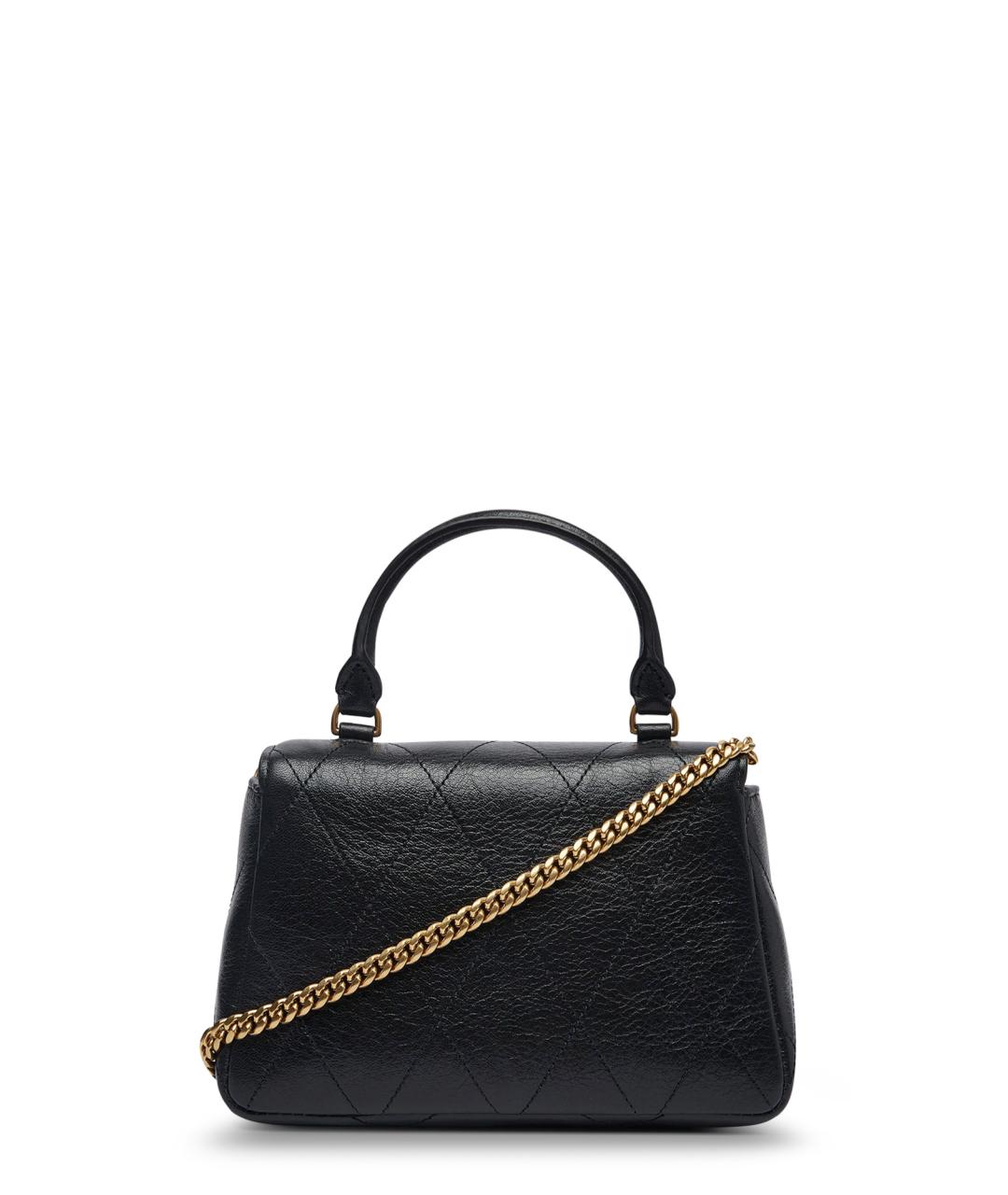 TORY BURCH Черная кожаная сумка с короткими ручками, фото 2