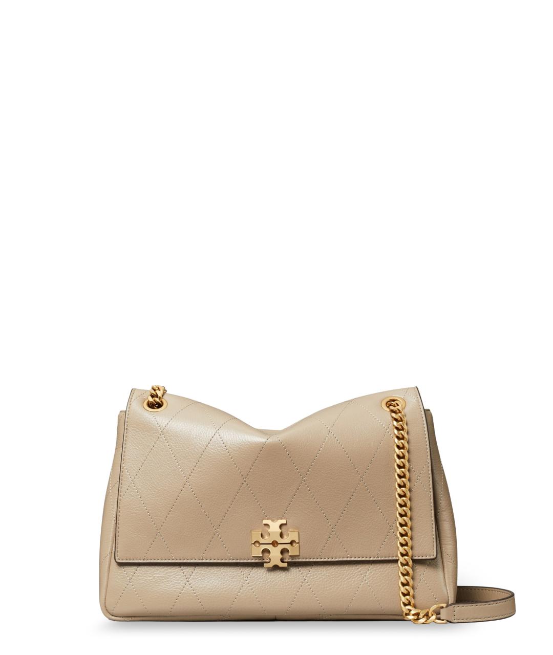 TORY BURCH Бежевая кожаная сумка через плечо, фото 1