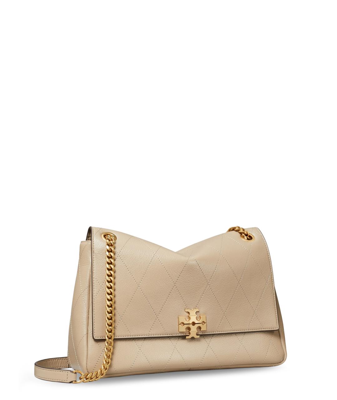 TORY BURCH Бежевая кожаная сумка через плечо, фото 3