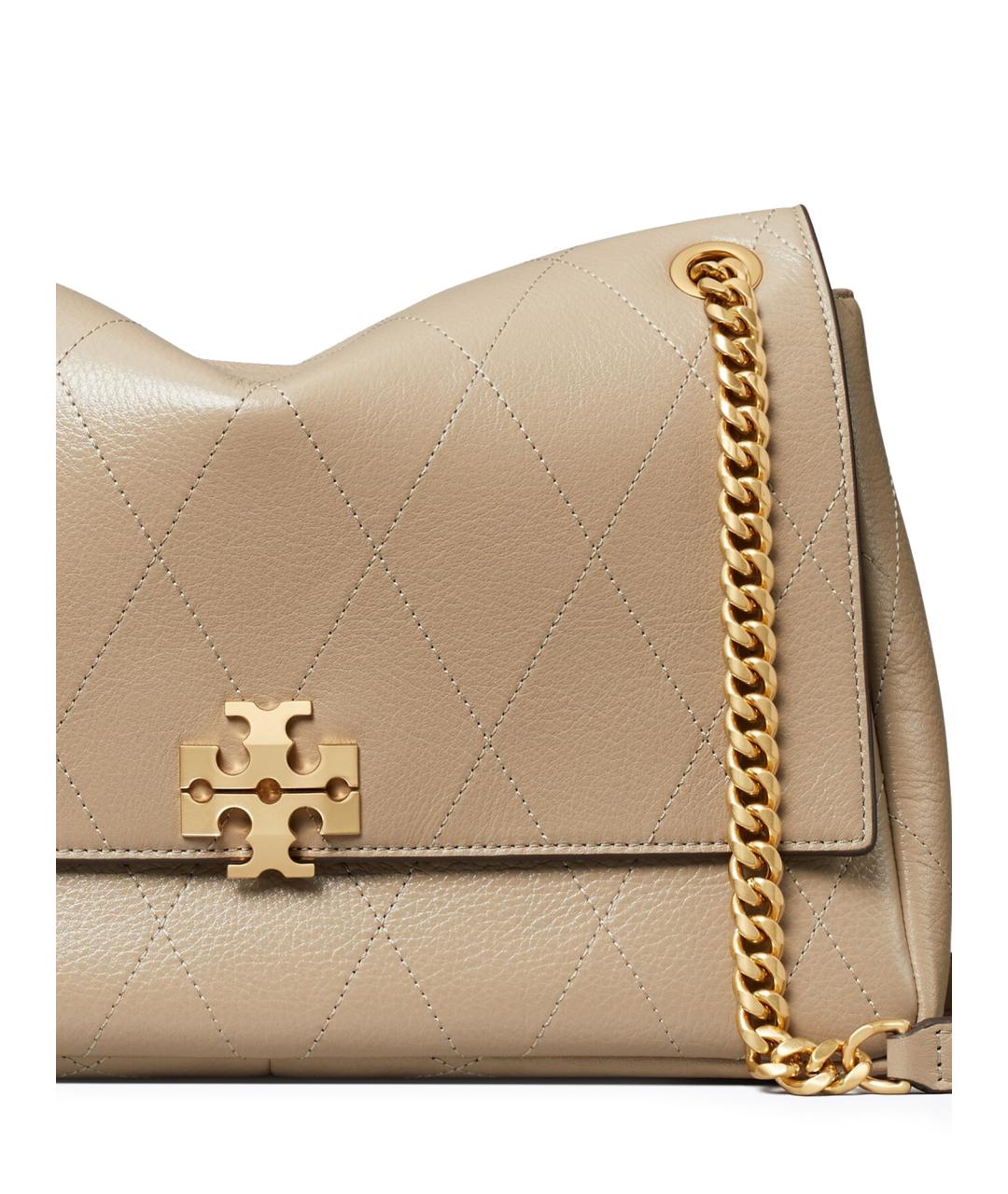 TORY BURCH Бежевая кожаная сумка через плечо, фото 4