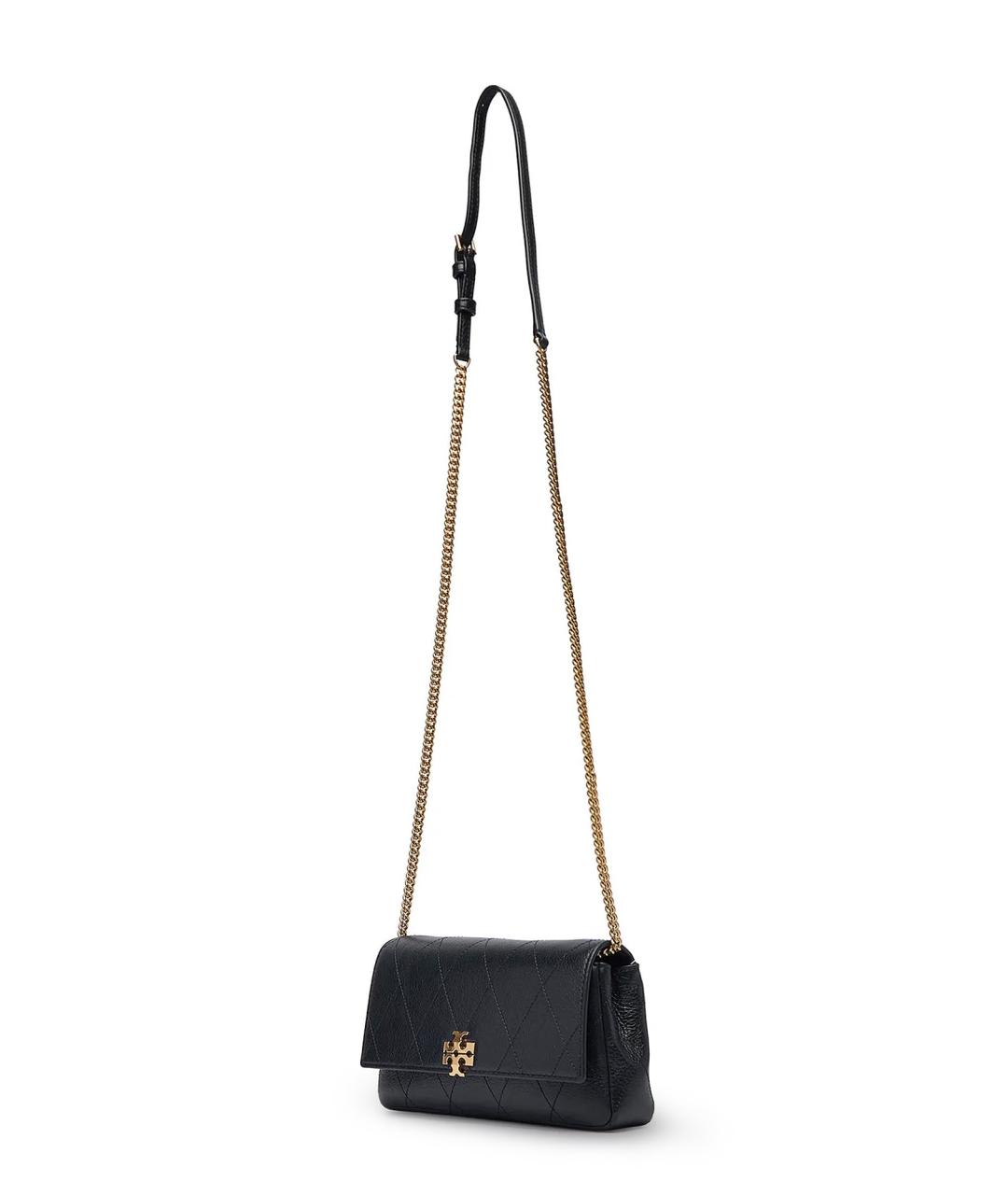 TORY BURCH Черная кожаная сумка через плечо, фото 3