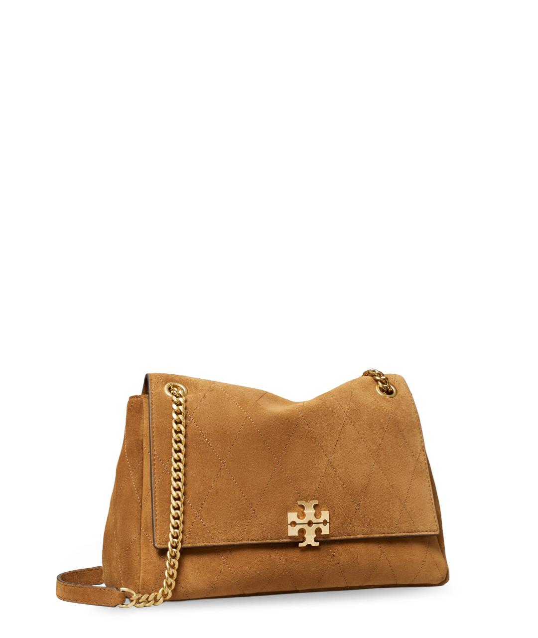 TORY BURCH Бежевая замшевая сумка через плечо, фото 3