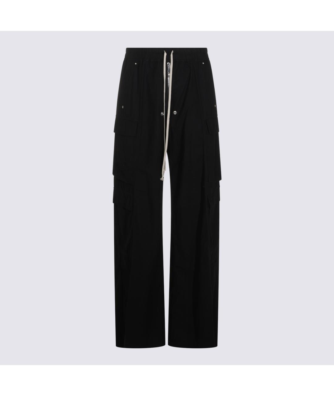 RICK OWENS DRKSHDW Черные хлопковые повседневные брюки, фото 5