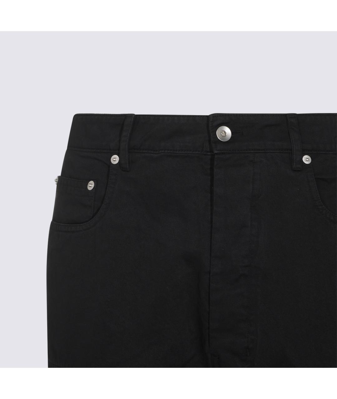 RICK OWENS DRKSHDW Черные хлопковые прямые джинсы, фото 3