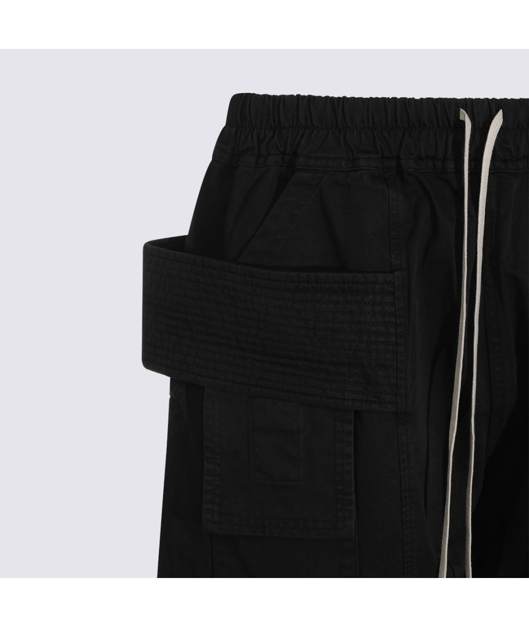 RICK OWENS DRKSHDW Черные хлопковые повседневные брюки, фото 3