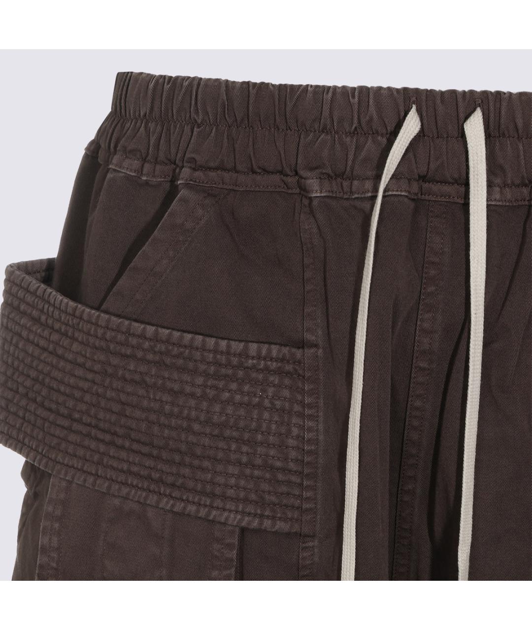 RICK OWENS DRKSHDW Коричневые хлопковые повседневные брюки, фото 3