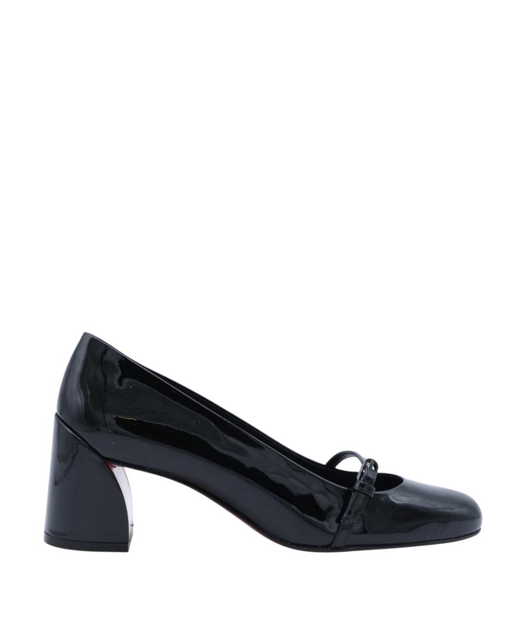 CHRISTIAN LOUBOUTIN Черные кожаные туфли, фото 1