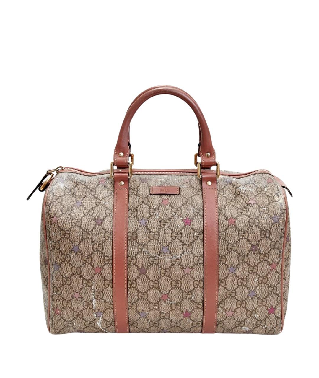 GUCCI Коричневая дорожная/спортивная сумка из канвы, фото 1