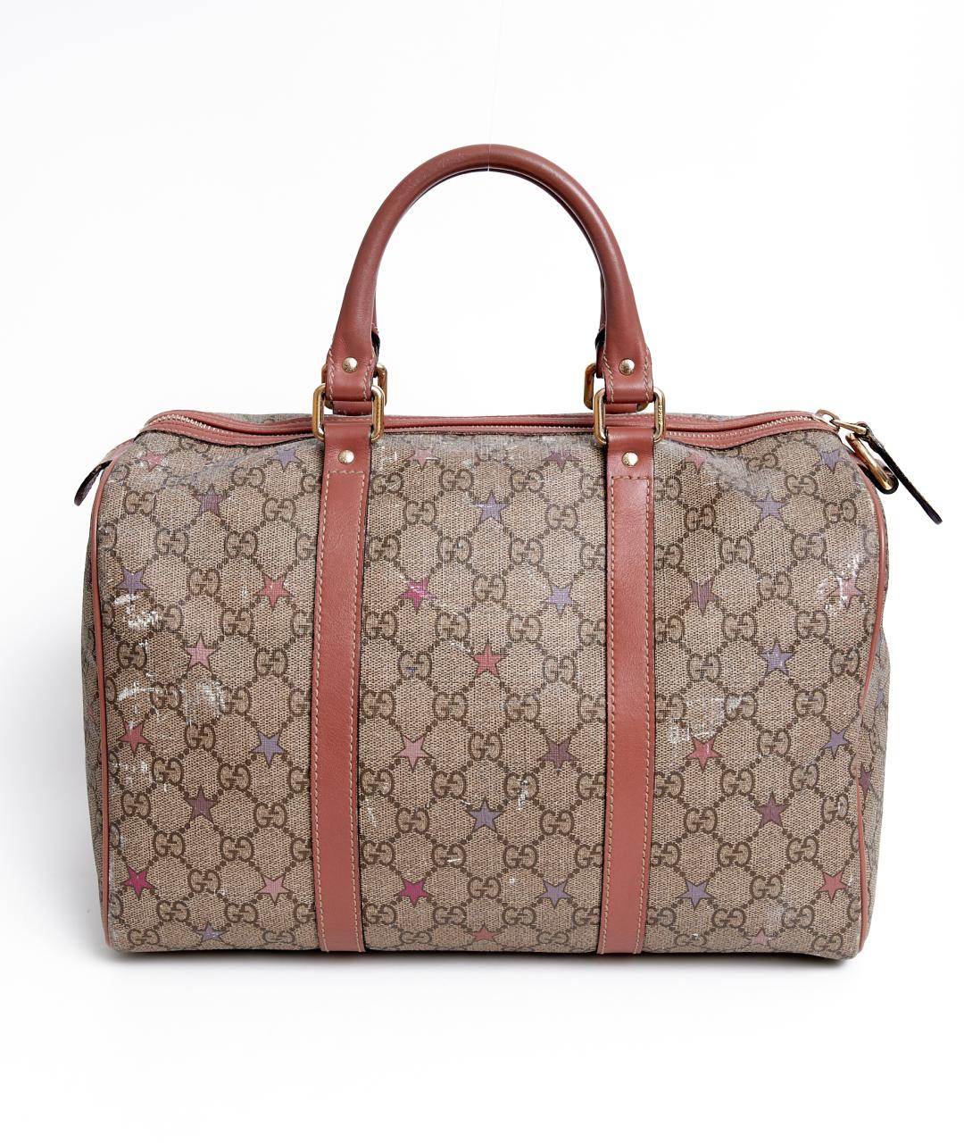 GUCCI Коричневая дорожная/спортивная сумка из канвы, фото 3