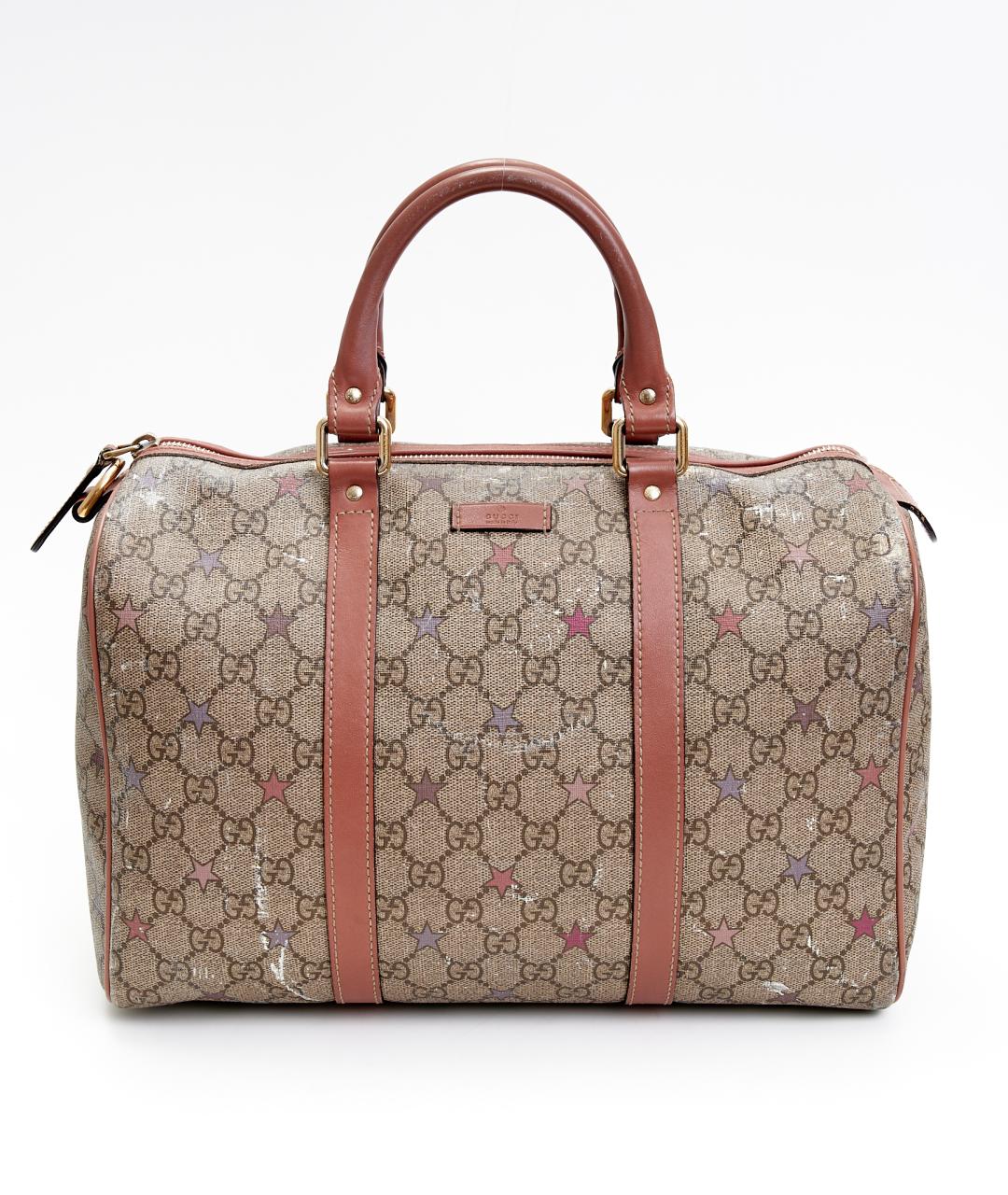 GUCCI Коричневая дорожная/спортивная сумка из канвы, фото 6