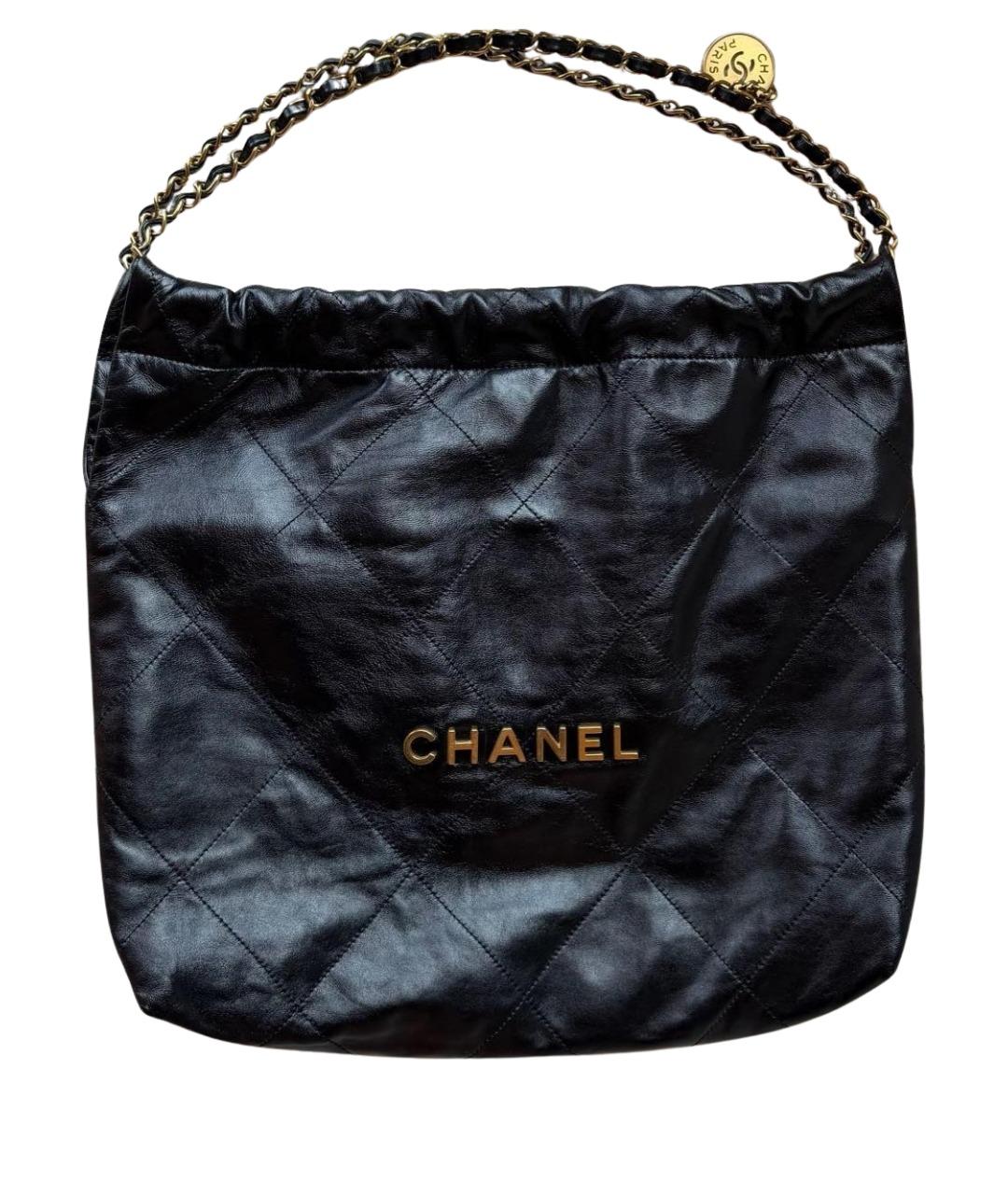 CHANEL Черная кожаная сумка тоут, фото 1