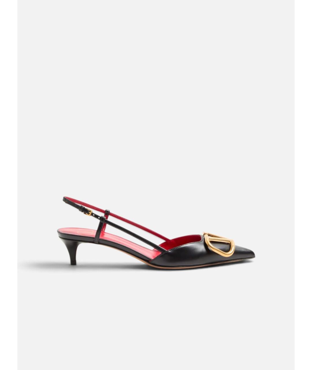 VALENTINO Черные кожаные босоножки, фото 5