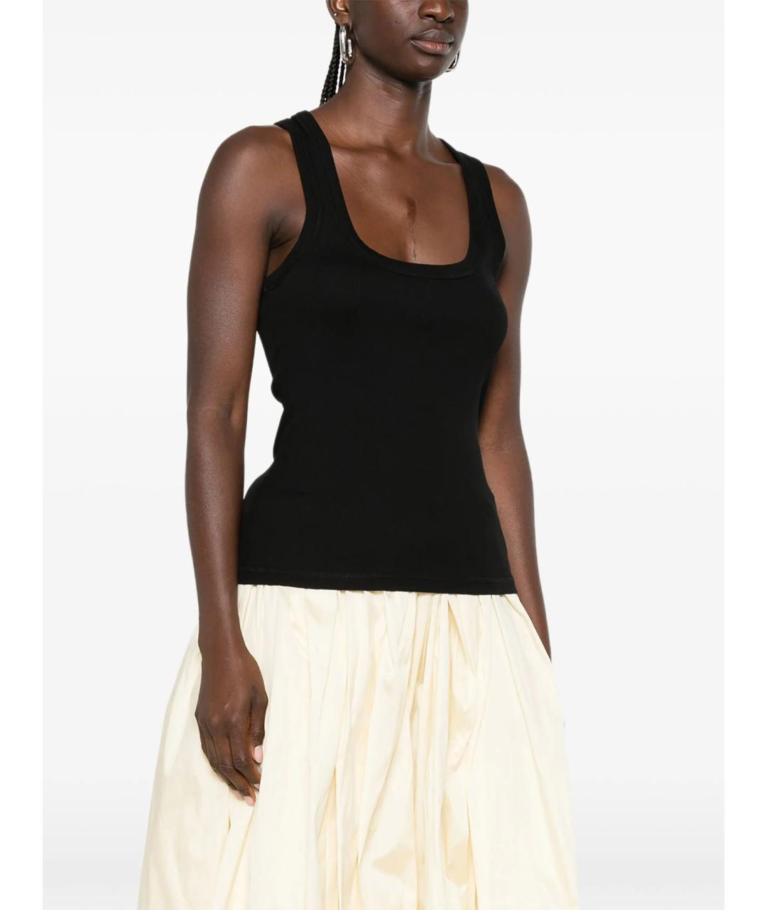 JACQUEMUS Черная хлопковая майка, фото 3