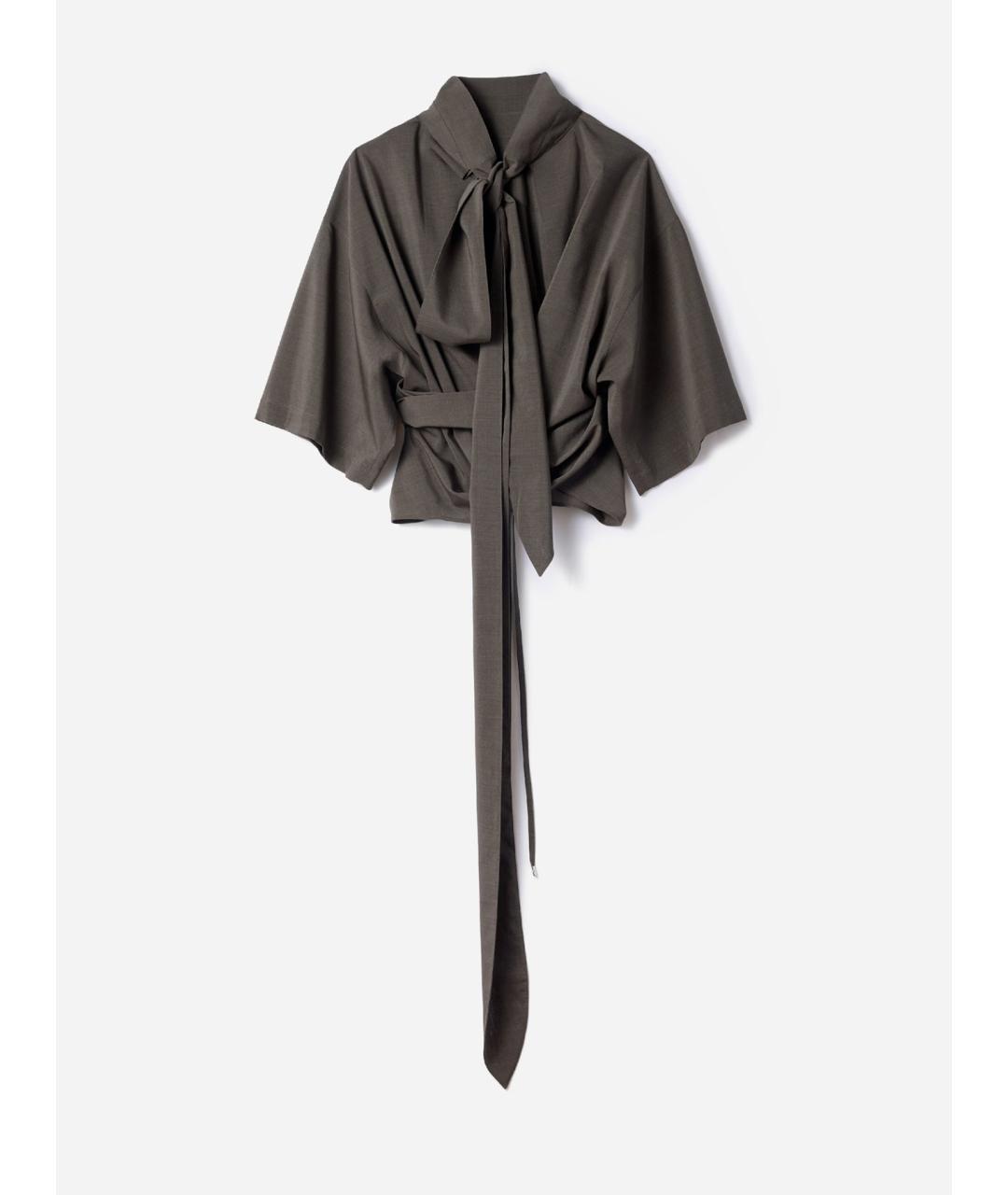 JACQUEMUS Серая шерстяная блузы, фото 8