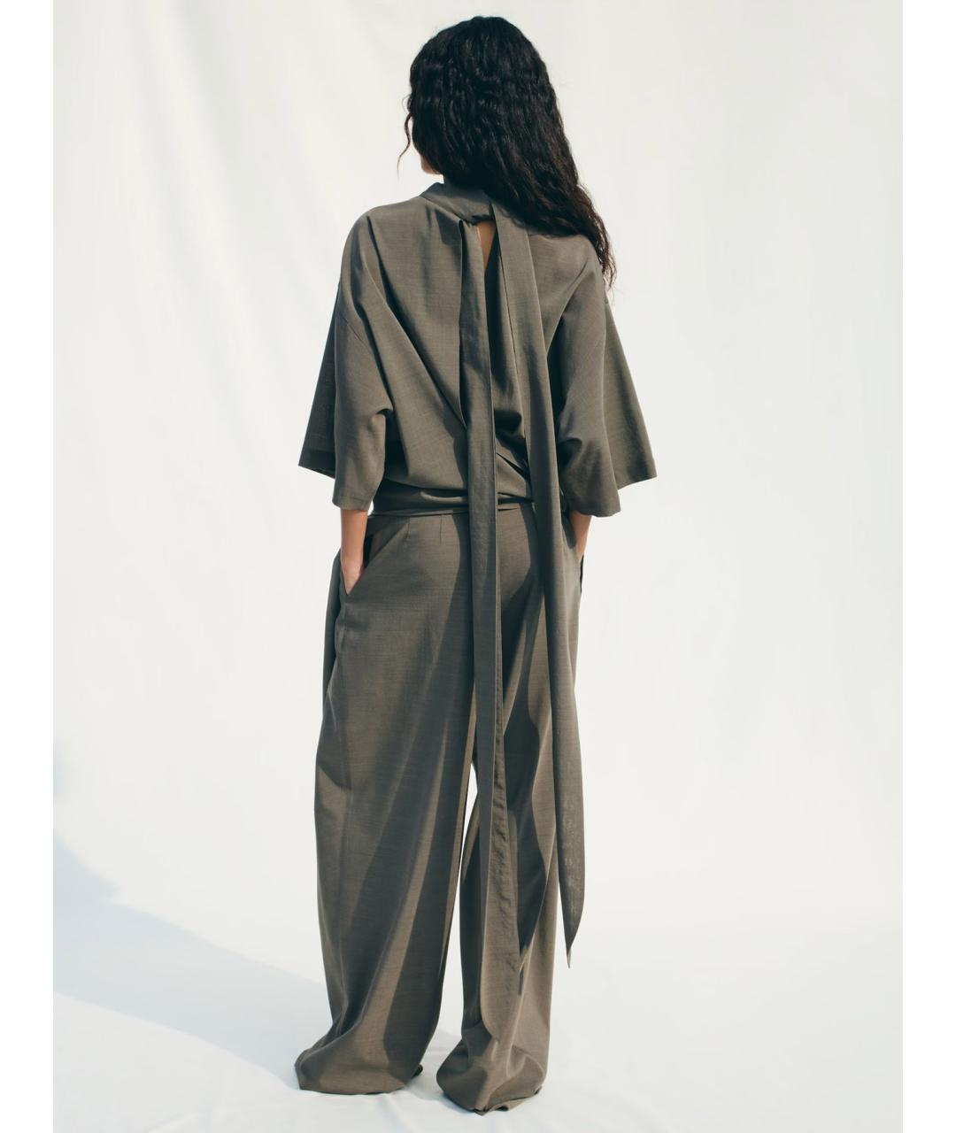 JACQUEMUS Серая шерстяная блузы, фото 7