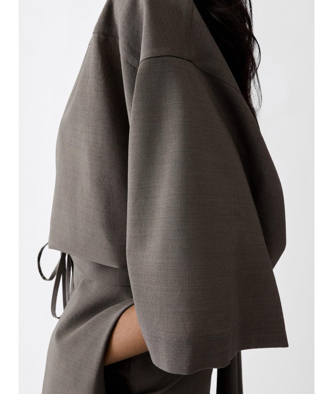 JACQUEMUS Серая шерстяная блузы, фото 5