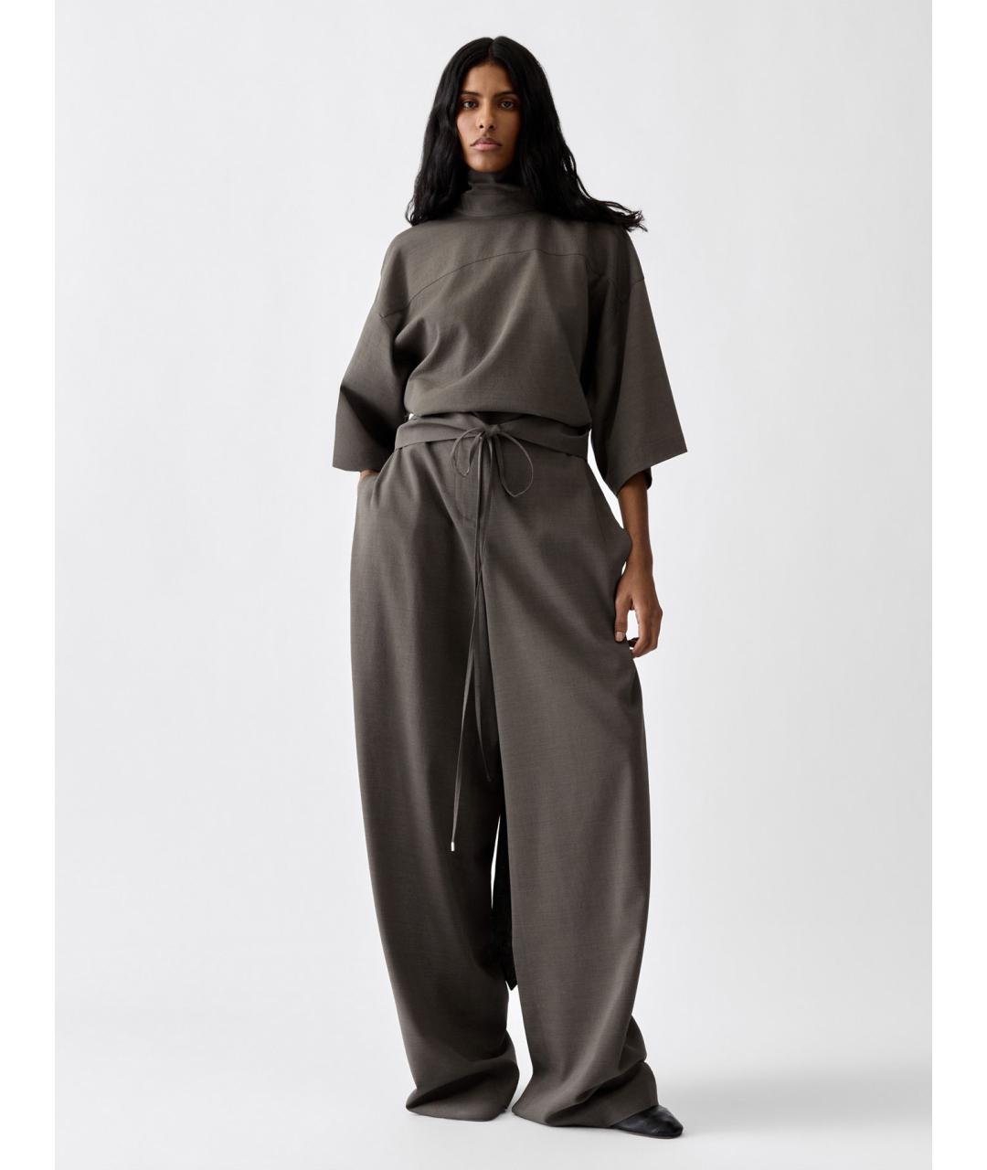JACQUEMUS Серая шерстяная блузы, фото 2