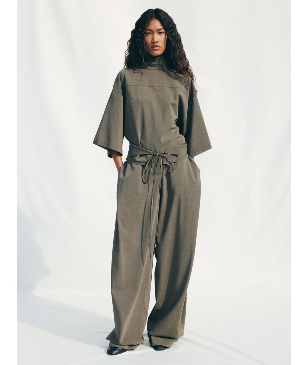 JACQUEMUS Серая шерстяная блузы, фото 6