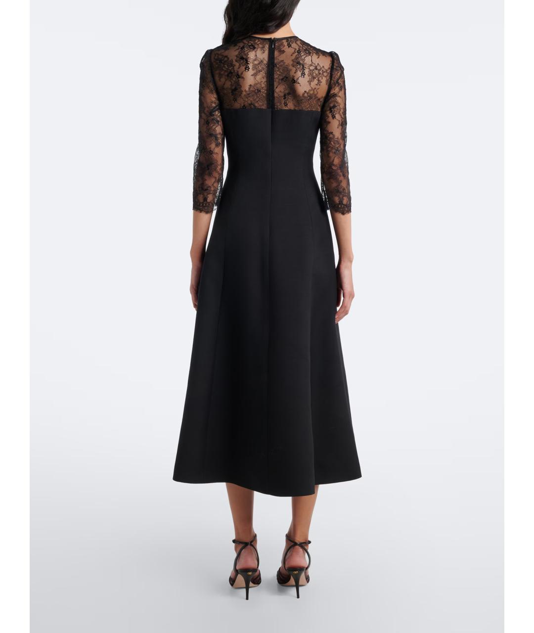 VALENTINO Черное шерстяное вечернее платье, фото 4