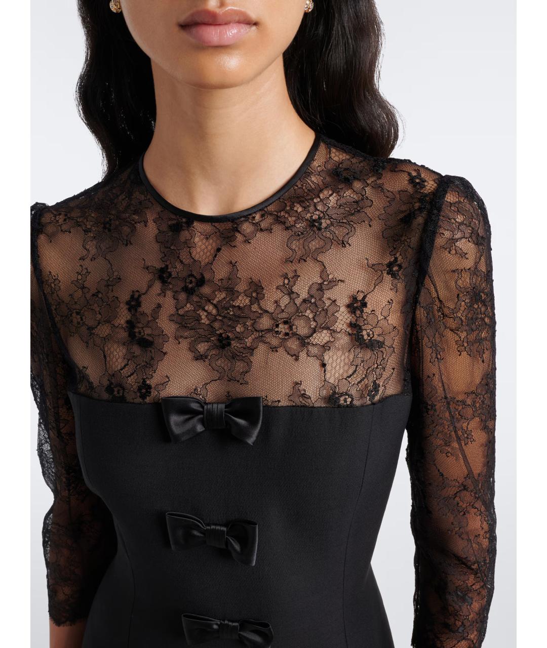 VALENTINO Черное шерстяное вечернее платье, фото 3