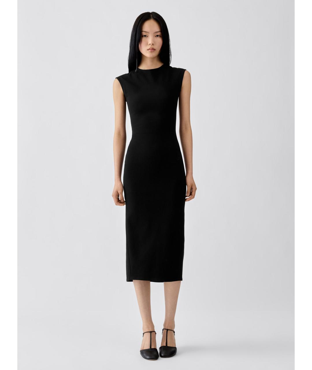 JACQUEMUS Черное вискозное коктейльное платье, фото 2
